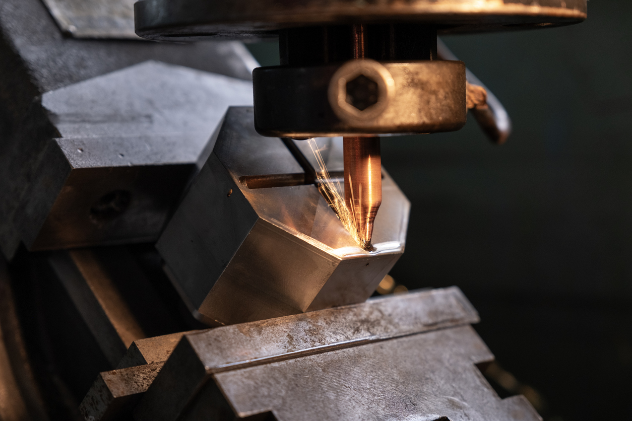Precision EDM machining and metal cutting process